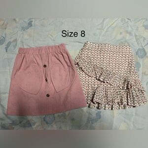 Girls size 8 skirts